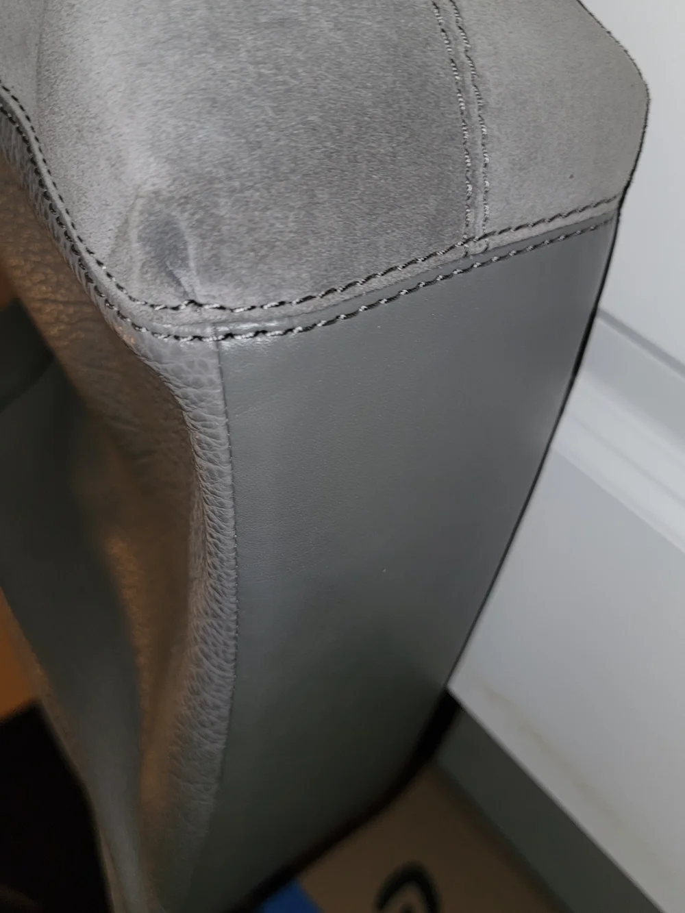 Coach Pebbled Leather Shoulder Bag in Gray
